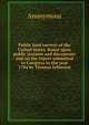 Public land surveys of the United States. Based upon public statutes and documents and on the report submitted to Congress in the year 1784 by Thomas Jefferson, Heinrich Kretschmayr 