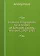 Index to biographies for A history of Schuyler County, Missouri, 1909-1910, Heinrich Kretschmayr 