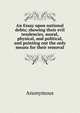 An Essay upon national debts; showing their evil tendencies, moral, physical, and political, and pointing out the only means for their removal, Heinrich Kretschmayr 