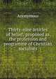 Thirty-nine articles of belief: proposed as the profession and programme of Christian socialists, Heinrich Kretschmayr 