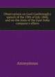 Observations on Lord Castlereagh's speech of the 19th of July 1804, and on the state of the East India company's affairs, Heinrich Kretschmayr 