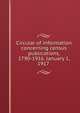 Circular of information concerning census publications, 1790-1916. January 1, 1917 ., 