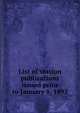 List of station publications issued prior to January 1, 1892, 