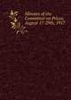 Minutes of the Committee on Prices, August 17-29th, 1917, 