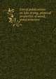 List of publications on kiln drying, physical properties of wood, wood structure, 