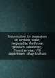 Information for inspectors of airplane wood; prepared at the Forest products laboratory, Forest service, U.S. department of agriculture, 