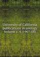 University of California publications in zoology Volume v. 4 (1907-08), 