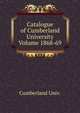 Catalogue of Cumberland University Volume 1868-69, Cumberland Univ. 