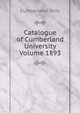 Catalogue of Cumberland University Volume 1893, Cumberland Univ. 