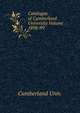 Catalogue of Cumberland University Volume 1898-99, Cumberland Univ. 