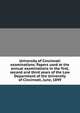 University of Cincinnati examinations. Papers used at the annual examinations in the first, second and third years of the Law Department of the University of Cincinnati, June, 1899, 