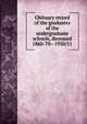 Obituary record of the graduates of the undergraduate schools, deceased 1860-70--1950/51, 