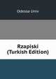Rzapiski (Turkish Edition), Odessa univ 