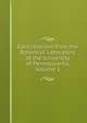 Contributions from the Botanical Laboratory of the University of Pennsylvania, Volume 1, 