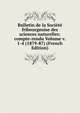 Bulletin de la Societe fribourgeoise des sciences naturelles: compte-rendu Volume v. 1-4 (1879-87) (French Edition), 