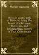 Memoir On the Zilla of Baroche: Being the Result of a Revenue, Statistical, and Topographical Survey of That Collectorate, Monier Williams 