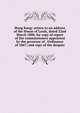 Hong Kong: return to an address of the House of Lords, dated 22nd March 1880, for copy of report of the commissioners appointed by the governor of . Ordinance of 1867; and copy of the despatc, 