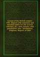 Census of the British empire. 1901. Report with summary and detailed tables for the several colonies, &c., area, houses, and population; also . birthplaces, religions, degrees of educ, 