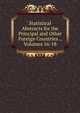 Statistical Abstracts for the Principal and Other Foreign Countries ., Volumes 16-18, 