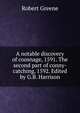 A notable discovery of coosnage, 1591. The second part of conny-catching, 1592. Edited by G.B. Harrison, Роберт Грин 