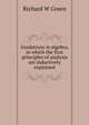 Gradations in algebra, in which the first principles of analysis are inductively explained, Richard W Green 