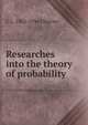 Researches into the theory of probability, C L. 1862-1934 Charlier 