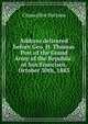 Address delivered before Geo. H. Thomas Post of the Grand Army of the Republic: at San Francisco, October 30th, 1883, Chancellor Hartson 