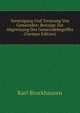 Vereinigung Und Trennung Von Gemeinden: Beitrage Zur Abgrenzung Des Gemeindebegriffes (German Edition), Karl Brockhausen 