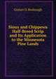 Sioux and Chippewa Half-Breed Scrip and Its Application to the Minnesota Pine Lands, Gustav O. Brohough 