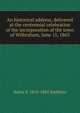 An historical address, delivered at the centennial celebration of the incorporation of the town of Wilbraham, June 15, 1863, Rufus P. 1810-1885 Stebbins 