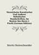 Verzeichniss Karaitischer Und Anderer Hebraischer Handschriften, Im Besitze Des Herrn J. Fischl (German Edition), Moritz Steinschneider 