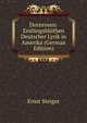 Dornrosen: Erstlingsbluthen Deutscher Lyrik in Amerika (German Edition), Ernst Steiger 