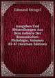 Ausgaben Und Abhandlungen Aus Dem Gebiete Der Romanischen Philologie, Volumes 85-87 (German Edition), Edmund Stengel 