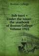 Sub turri = Under the tower: the yearbook of Boston College Volume 1922, Boston College 