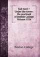 Sub turri = Under the tower: the yearbook of Boston College Volume 1924, Boston College 