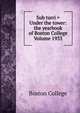 Sub turri = Under the tower: the yearbook of Boston College Volume 1933, Boston College 