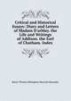 Critical and Historical Essays: Diary and Letters of Madam D'arblay. the Life and Writings of Addison. the Earl of Chatham. Index, Baron Thomas Babington Macaula Macaulay 