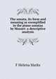 The sonata, its form and meaning as exemplified in the piano sonatas by Mozart: a descriptive analysis, F Helena Marks 