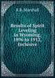 Results of Spirit Leveling in Wyoming, 1896 to 1912, Inclusive, R B. Marshall 