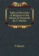 Table of the Unity of Religion in the School of Nazareth By T. Martin., T Martin 