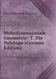 Mehrdimensionale Geometrie: T. Die Polytope (German Edition), Pieter Hendrik Schoute 