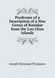 Prodrome of a Description of a New Genus of Ranidae from the Loo Choo Islands, Joseph Cheesman Thompson 
