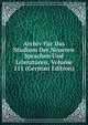 Archiv Fur Das Studium Der Neueren Sprachen Und Literaturen, Volume 111 (German Edition), 