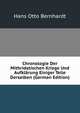Chronologie Der Mithridatischen Kriege Und Aufklarung Einiger Teile Derselben (German Edition), Hans Otto Bernhardt 