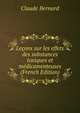 Lecons sur les effets des substances toxiques et medicamenteuses (French Edition), Claude Bernard 