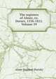 The registers of Almer, co. Dorset, 1538-1812. Volume 59, Almer England (Parish) 
