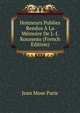 Honneurs Publies Rendus A La Memoire De J.-J. Rousseau (French Edition), Jean Mose Paris 