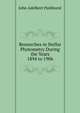 Researches in Stellar Photometry During the Years 1894 to 1906, John Adelbert Parkhurst 
