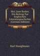 Mrs. Jane Barker, Ein Beitrag Zur Englischen Literaturgeschichte (German Edition), Karl Stanglmaier 