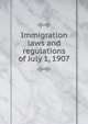 Immigration laws and regulations of July 1, 1907, 